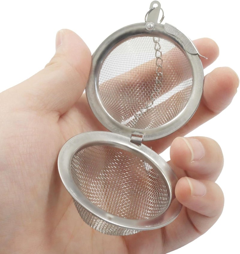 OSVJE 10 PCS Premium Tea Infuser, Upgraded Loose Leaf Tea Steeper Strainer, Extra Fine Mesh Ball for Herbal Spices Seasonings - Image 4